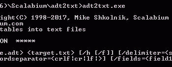 Advantage to Text converter screenshot