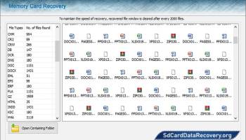 Memory Card Recovery Data Software screenshot