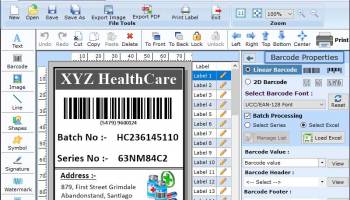 Medicine Barcode Labels Generator screenshot