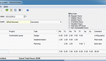 CyberMatrix Timesheets Standard screenshot