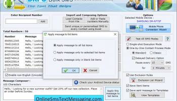 Android SMS Messaging Software screenshot