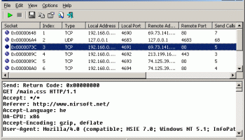 SocketSniff screenshot