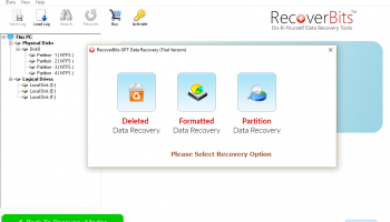 GPT Disk Partition Recovery Tool screenshot