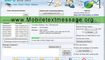 GSM Mobile Text Messaging screenshot