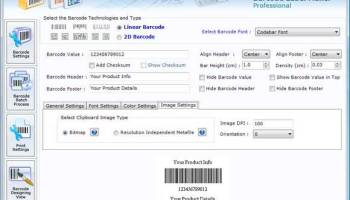 Barcoding screenshot