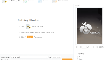 Aiseesoft PDF to ePub Converter screenshot