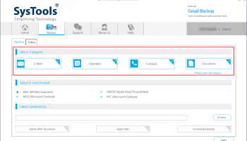 Advanced Gmail Back Up Tool screenshot