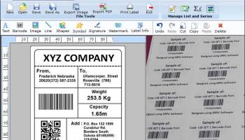 Warehousing Barcode Labels screenshot