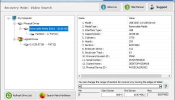 Camera Photo Recovery Software screenshot