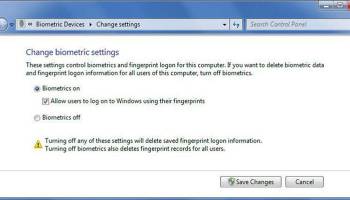 Marco Biométrico de Windows screenshot