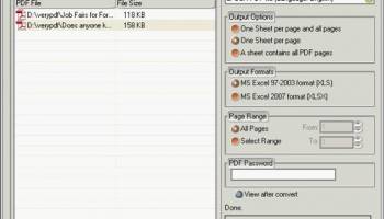 Scanned PDF to Excel Converter screenshot