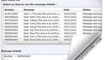 GSM Mobile Text SMS screenshot