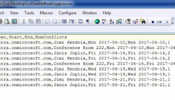 Sumatra Double Booked Resources Report screenshot