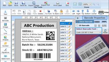 Bar Code Label Software screenshot
