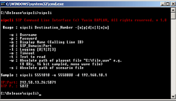 sipcli screenshot