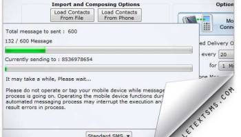 PC to Windows Mobile SMS screenshot