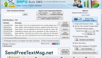 Android Bulk SMS Application screenshot