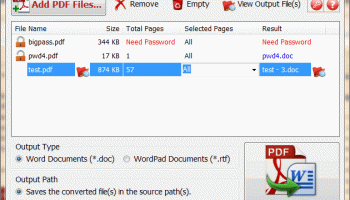 PDF to DOC screenshot