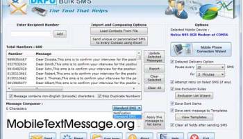 Mobile Bulk Text Messaging screenshot