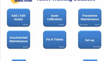 SBS Asset Tracking Database screenshot