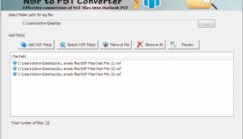 Aryson NSF to PST Converter screenshot