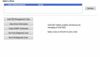 Intel Solid-State Drive Toolbox screenshot