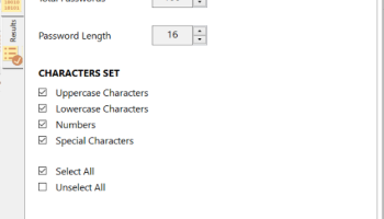 Metamorphosec Password Generator screenshot