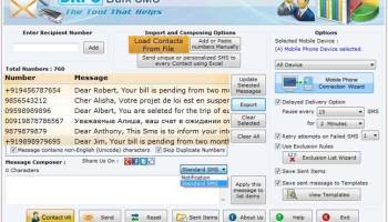 Mobile Text SMS Software screenshot