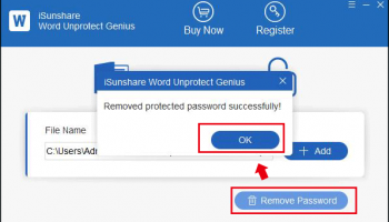 iSunshare Word Unprotect Genius screenshot