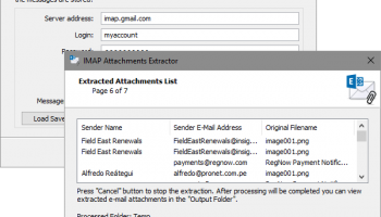 IMAP Extractors screenshot