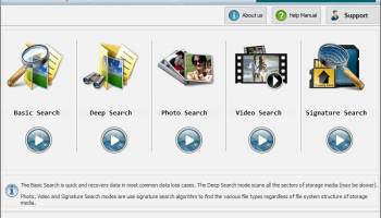 Memory Card Restore Software screenshot