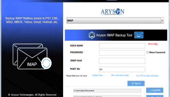 Aryson IMAP Backup Tool screenshot