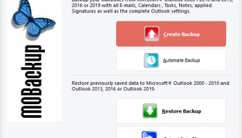MOBackup - Outlook Backup Software screenshot