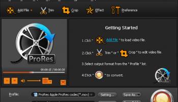 Bigasoft ProRes Converter screenshot