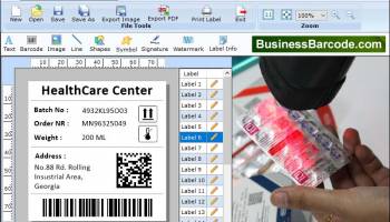 Hospital Barcode Software screenshot