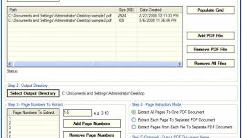 Advanced Batch PDF Page Extractor screenshot