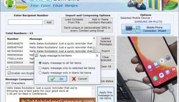 Android Phone Bulk SMS Software screenshot