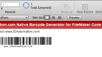 Filemaker Code 128 Generator screenshot