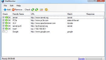 SiteMonitor Lite screenshot