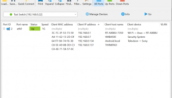 SoftPerfect Switch Port Mapper screenshot