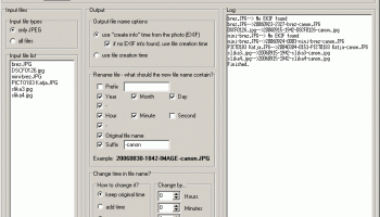 Mihov EXIF Renamer screenshot
