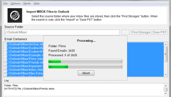 Mbox to Outlook Transfer screenshot