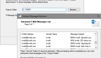Messages Extractor for Outlook screenshot