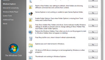 FixWin Utility screenshot
