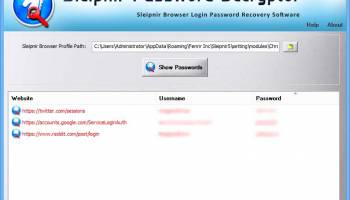 Password Decryptor for Sleipnir screenshot