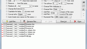 File Renamer screenshot