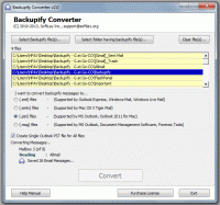 Convert Multiple Backupify Emails in PST screenshot