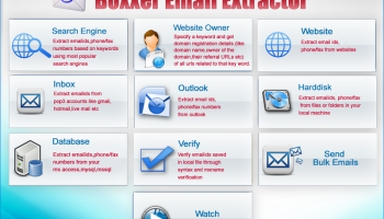 Boxxer Email/Phone/Fax Extractor screenshot