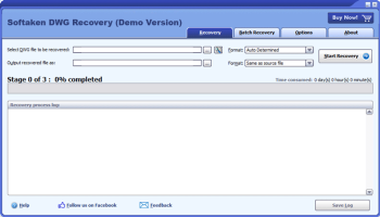 Softaken DWG Recovery screenshot