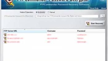 Password Decryptor for FTP Commander screenshot